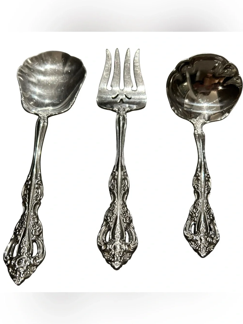 Vintage Oneida Michelangelo Stainless Steele Serving Utensils